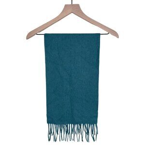 Nordstrom 100% Cashmere Scarf Teal Blue Green NWOT Soft Luxe